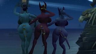 Дренеи танцуют обнаженными - порно видео