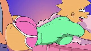 Лиза Симпсон трахается с богатым отчимом - порно видео