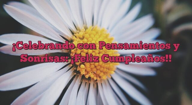 Celebrando con Pensamientos y Sonrisas: ¡Feliz Cumpleaños!