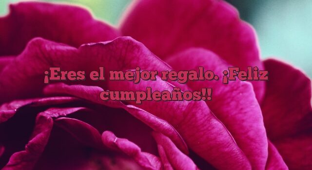 Eres el mejor regalo. ¡Feliz cumpleaños!