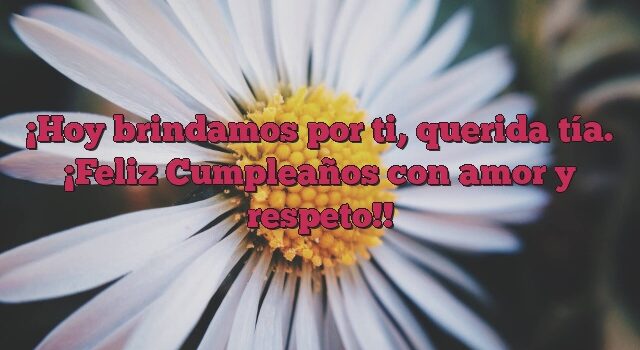 Hoy brindamos por ti, querida tía. ¡Feliz Cumpleaños con amor y respeto!